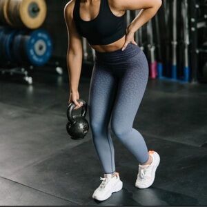 ZYIA Gray Ombre Leopard Leggings